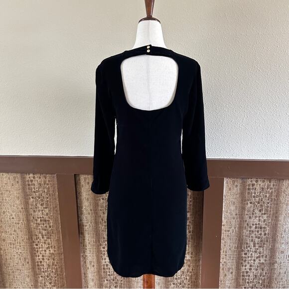 & Other Stories Open Back Party Dress in Black Velvet Size 4 - Picture 4 of 13